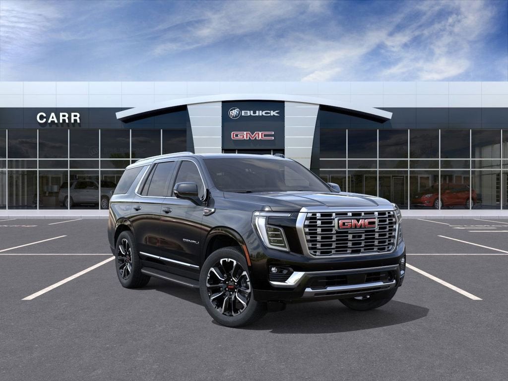2026 GMC Yukon Denali in Onyx Black — front three-quarter view