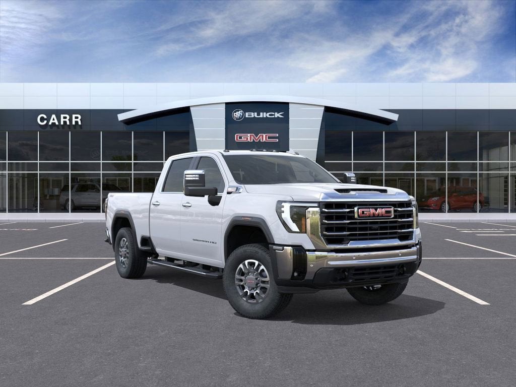 2026 GMC Sierra 3500 HD SLT in Summit White — front three-quarter view
