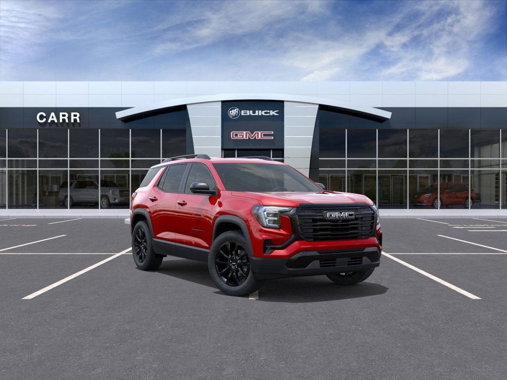 2026 GMC Terrain Elevation in Volcanic Red Tintcoat — front three-quarter view