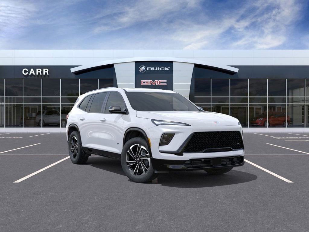 2026 Buick Enclave Sport Touring in Summit White — front three-quarter view