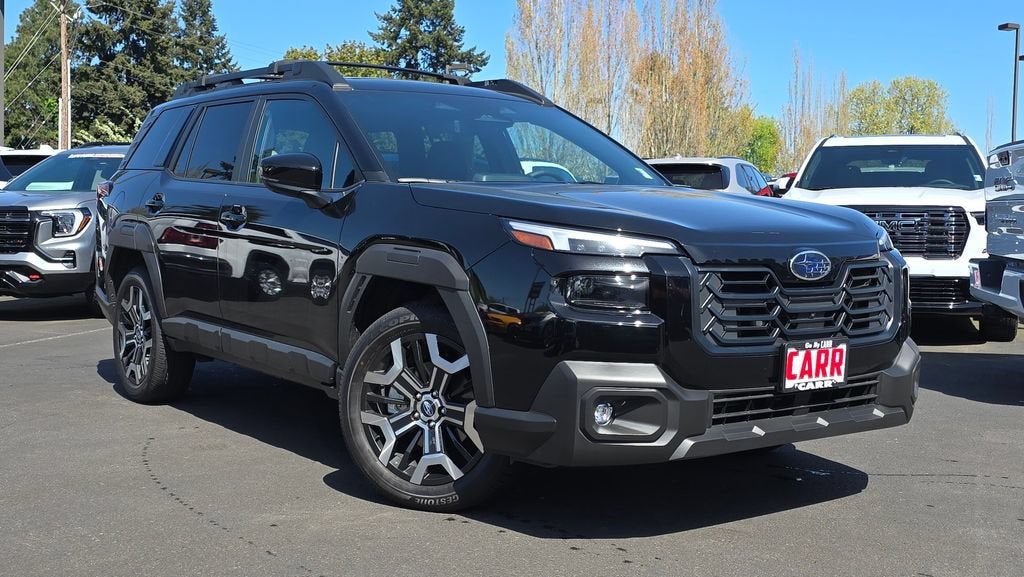 2026 Subaru Outback Touring XT in Black — front three-quarter view