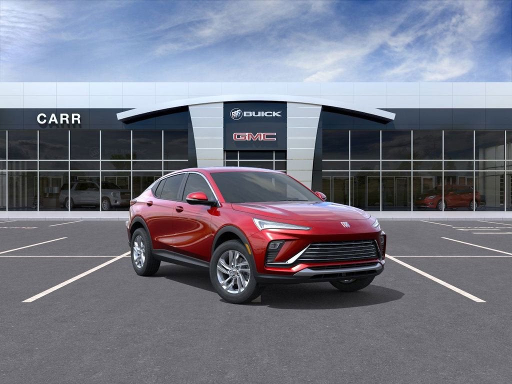 2026 Buick Envista Preferred in Brilliant Red — front three-quarter view