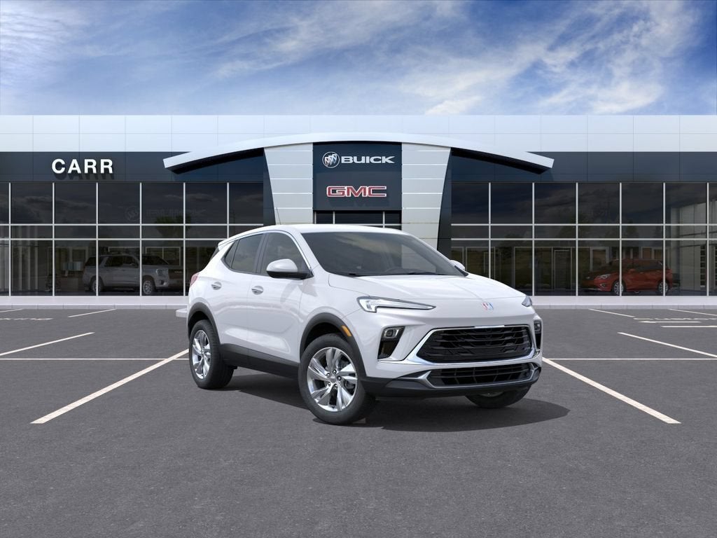 2026 Buick Encore GX Preferred in Summit White — front three-quarter view