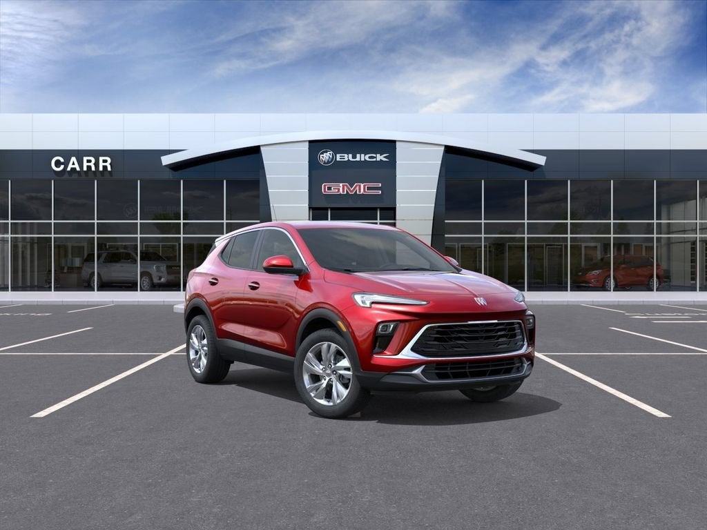 2026 Buick Encore GX Preferred in Brilliant Red — front three-quarter view