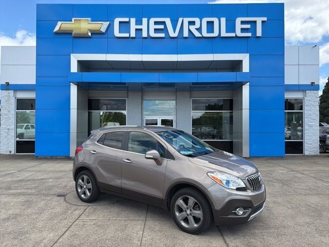 2014 Buick Encore Convenience in Cocoa Silver Metallic — front three-quarter view