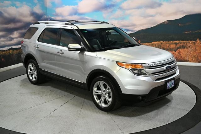 2012 Ford Explorer Limited in Ingot Silver — front three-quarter view