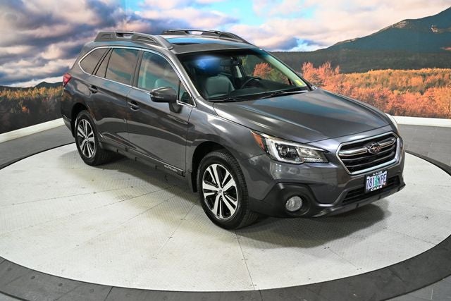 2018 Subaru Outback 2.5i Limited in Gray Metallic — front three-quarter view