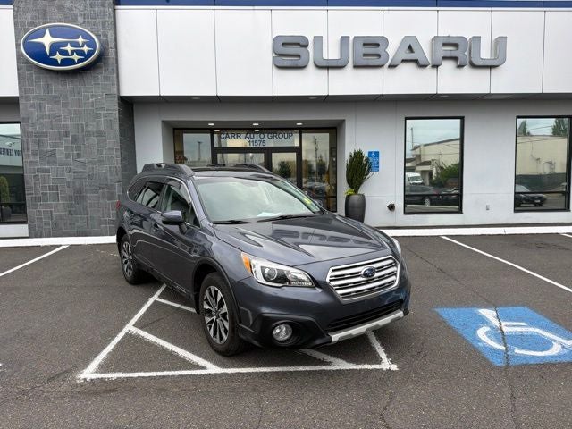 2016 Subaru Outback 3.6R Limited in Carbide Gray Metallic — front three-quarter view