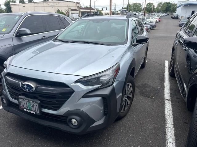 2023 Subaru Outback Premium in Ice Silver Metallic — front three-quarter view