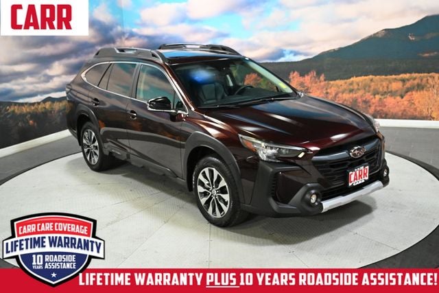 2024 Subaru Outback Limited XT in Dark Mahogany Pearl — front three-quarter view