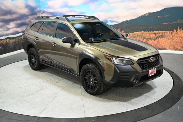 2023 Subaru Outback Wilderness in Autumn Green Metallic — front three-quarter view