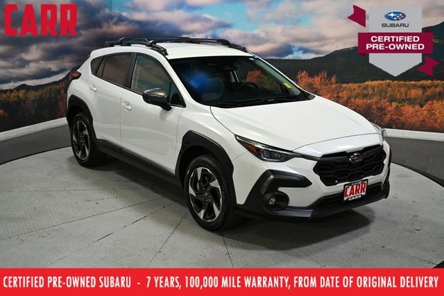 2026 Subaru Crosstrek Limited in Crystal White Pearl — front three-quarter view
