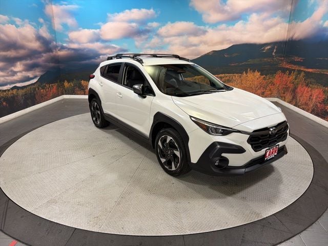 2025 Subaru Crosstrek Limited in Crystal White Pearl — front three-quarter view