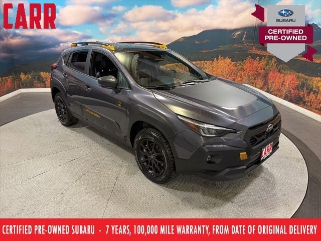 2025 Subaru Crosstrek Wilderness in Magnetite Gray Metallic — front three-quarter view