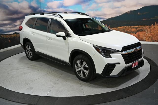 2023 Subaru Ascent Premium in Crystal White Pearl — front three-quarter view