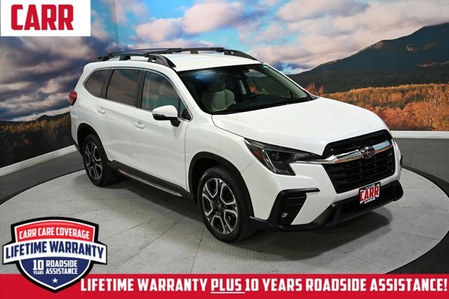 2023 Subaru Ascent Limited in Crystal White Pearl — front three-quarter view