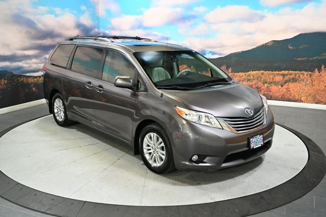 2013 Toyota Sienna XLE 8 Passenger in Predawn Gray Mica — front three-quarter view