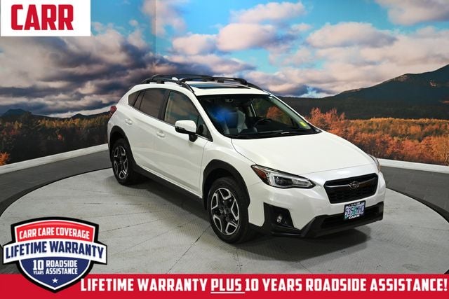 2020 Subaru Crosstrek Limited in Crystal White Pearl — front three-quarter view