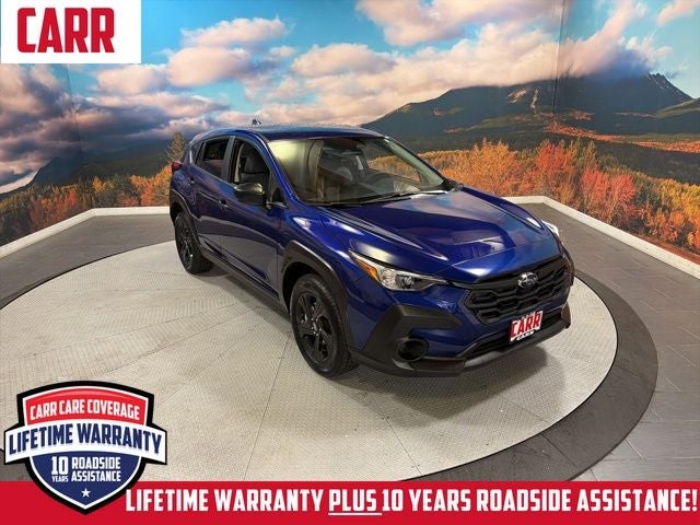 2024 Subaru Crosstrek Base in Sapphire Blue Pearl — front three-quarter view