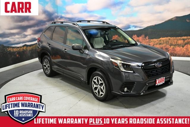 2023 Subaru Forester Premium in Magnetite Gray Metallic — front three-quarter view