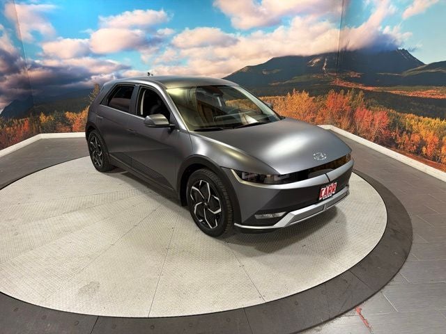2024 Hyundai IONIQ 5 SEL in Shooting Star (Matte Gray) — front three-quarter view