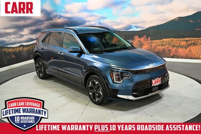 2024 Kia Niro EV Wave in Mineral Blue — front three-quarter view